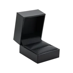 🆕📦 Leatherette Box with Ring Slot. Inner Leatherette (Black Outer, Black Inner)