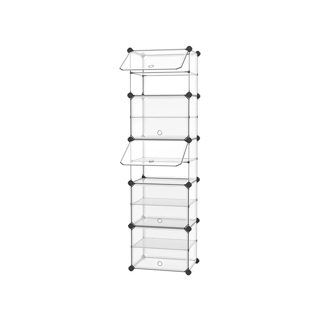 10-Slot Storage Organizer Unit with Doors