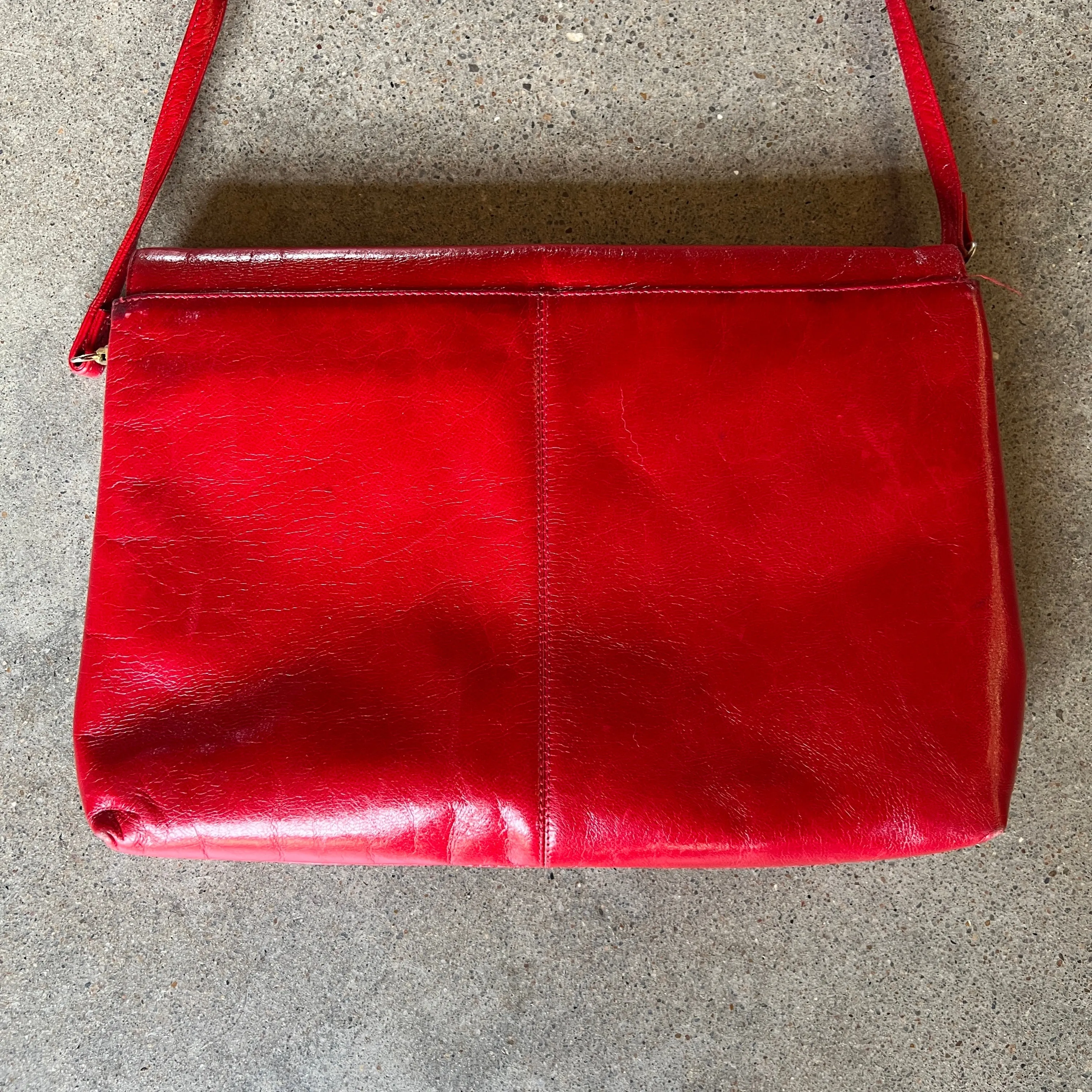 80’s RO-EL Red Leather Bag