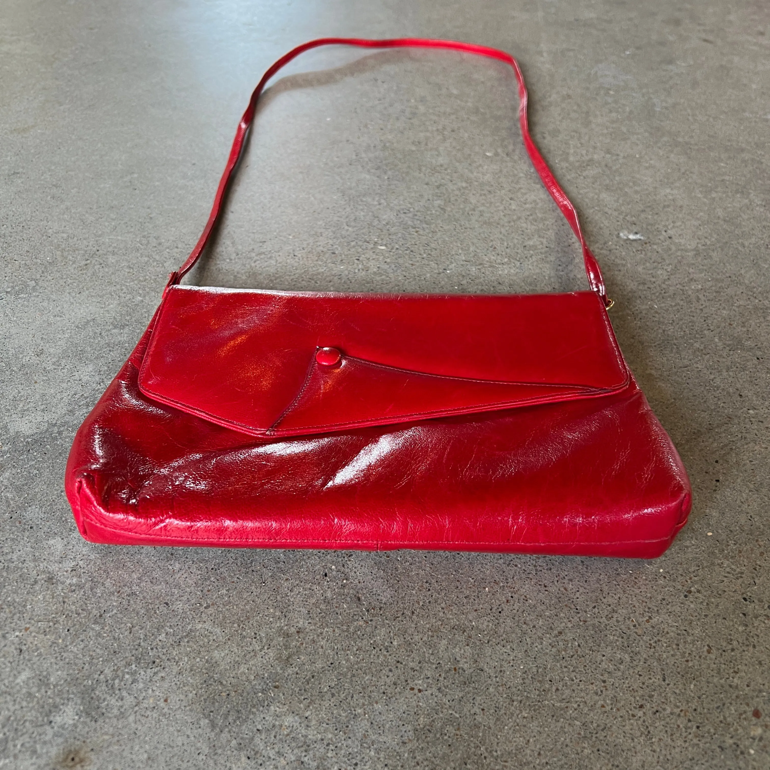 80’s RO-EL Red Leather Bag