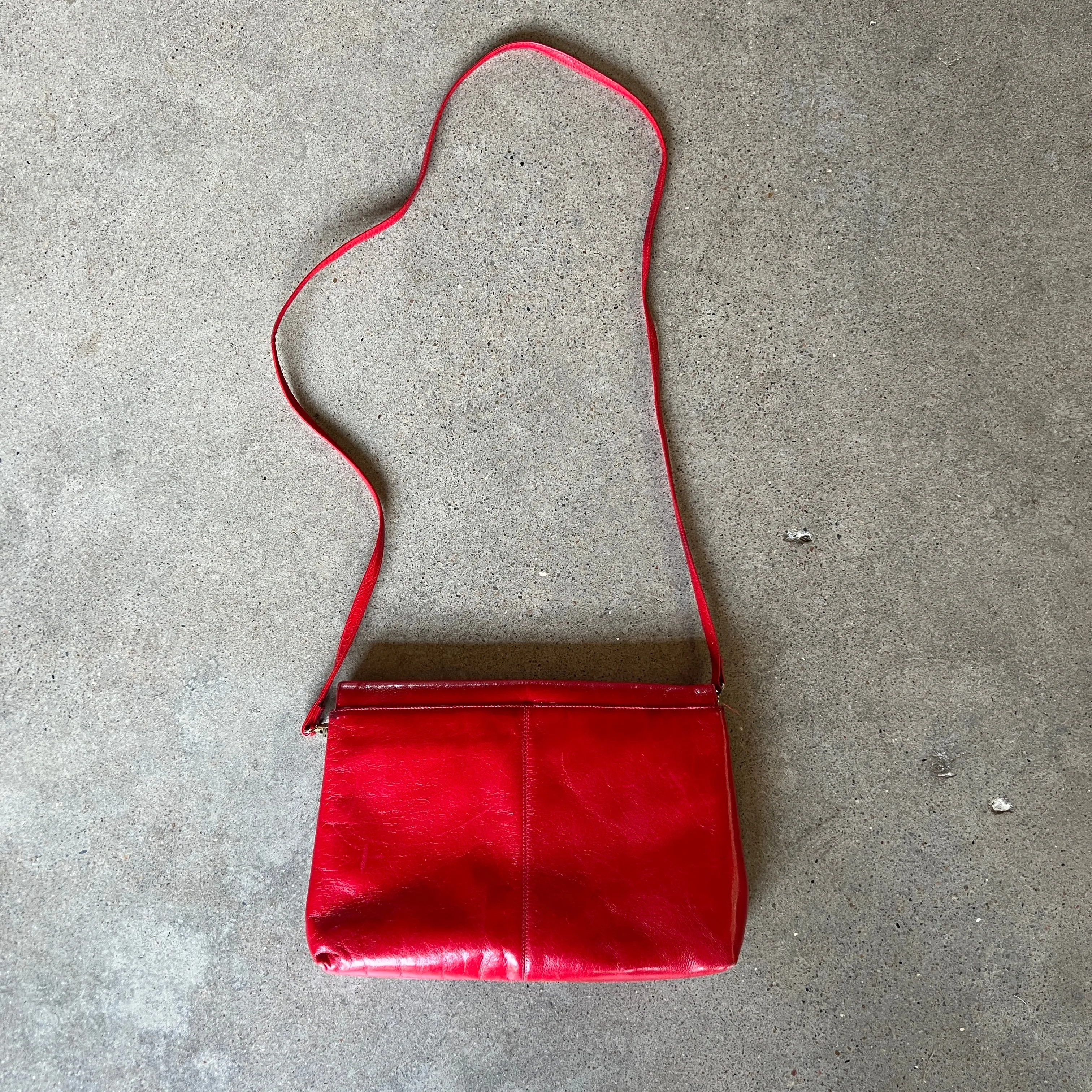 80’s RO-EL Red Leather Bag