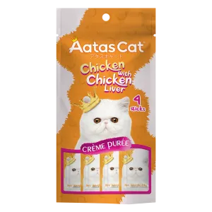 Aatas Cat Creme Puree Chicken with Chicken Liver 14g x 4sachets