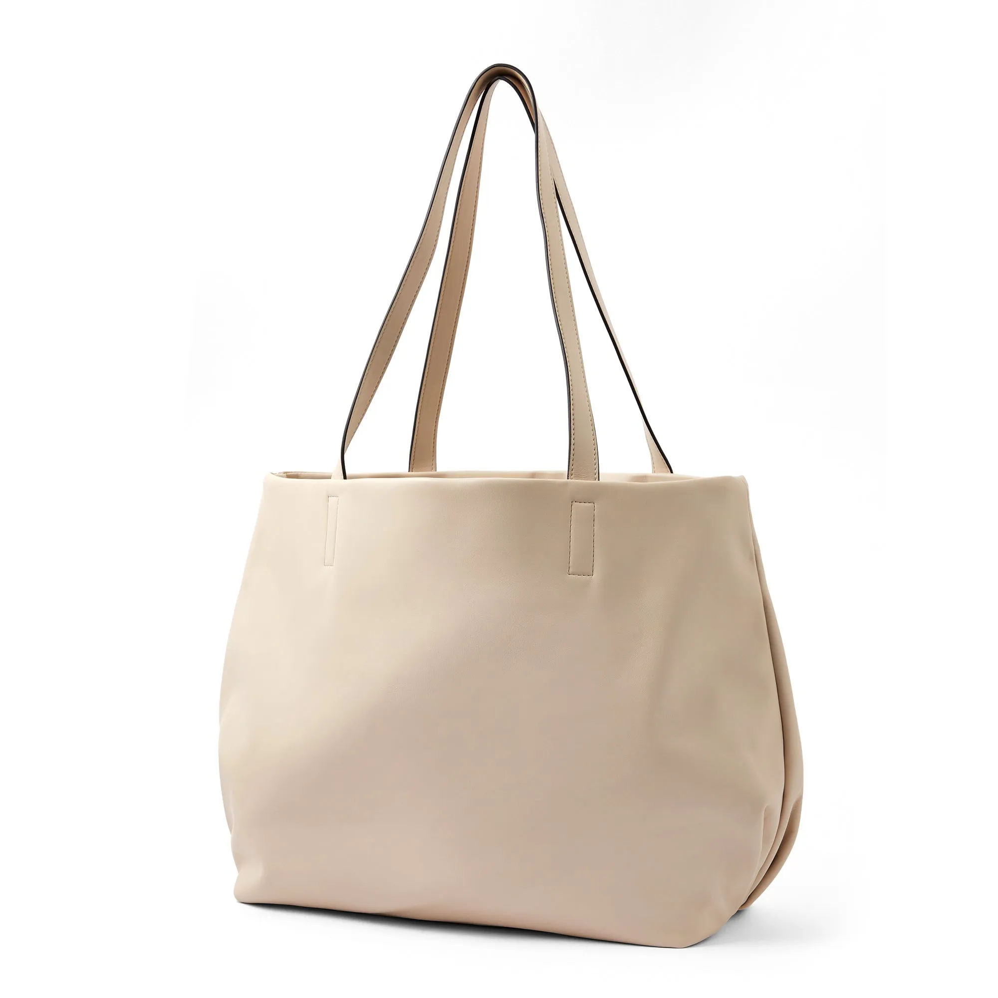 Accessorize London Savannah Pleated shopper cream