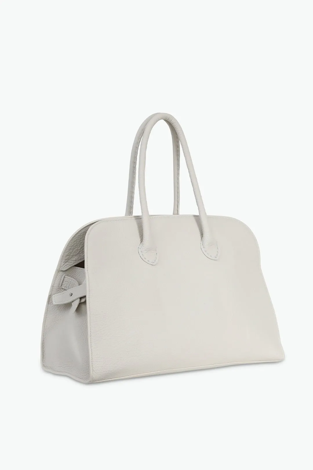 ARDEN HANDBAG IN ITALIAN LEATHER BUTTER WHITE