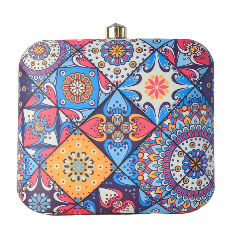 Artklim Colorful Tile Print Clutch