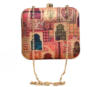 Artklim Mughal Style Doors Printed Clutch