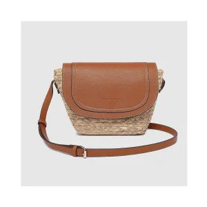 Bag Dixie Straw Crossbody - Natural & Tan