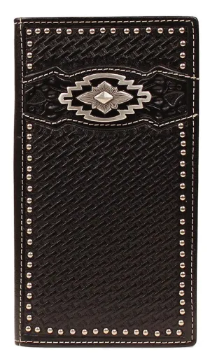 Basket Weave Aztec Concho Rodeo Wallet