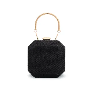 Black Fancy Clutch P23844