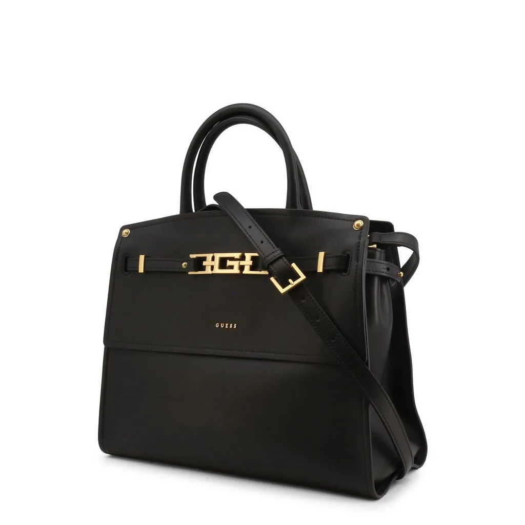 Black Logo Padlock Handbag