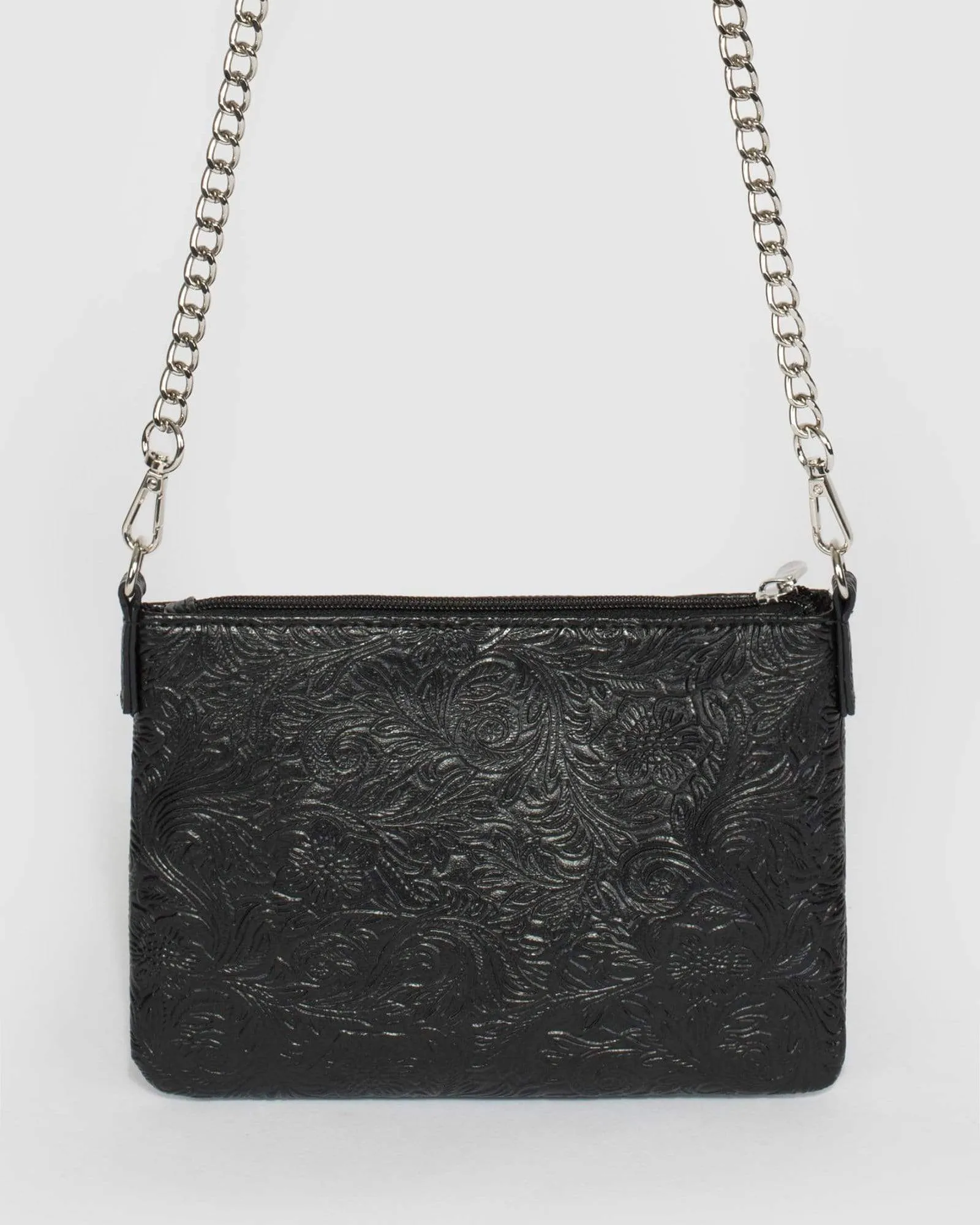 Black Peta Chain Crossbody Bag