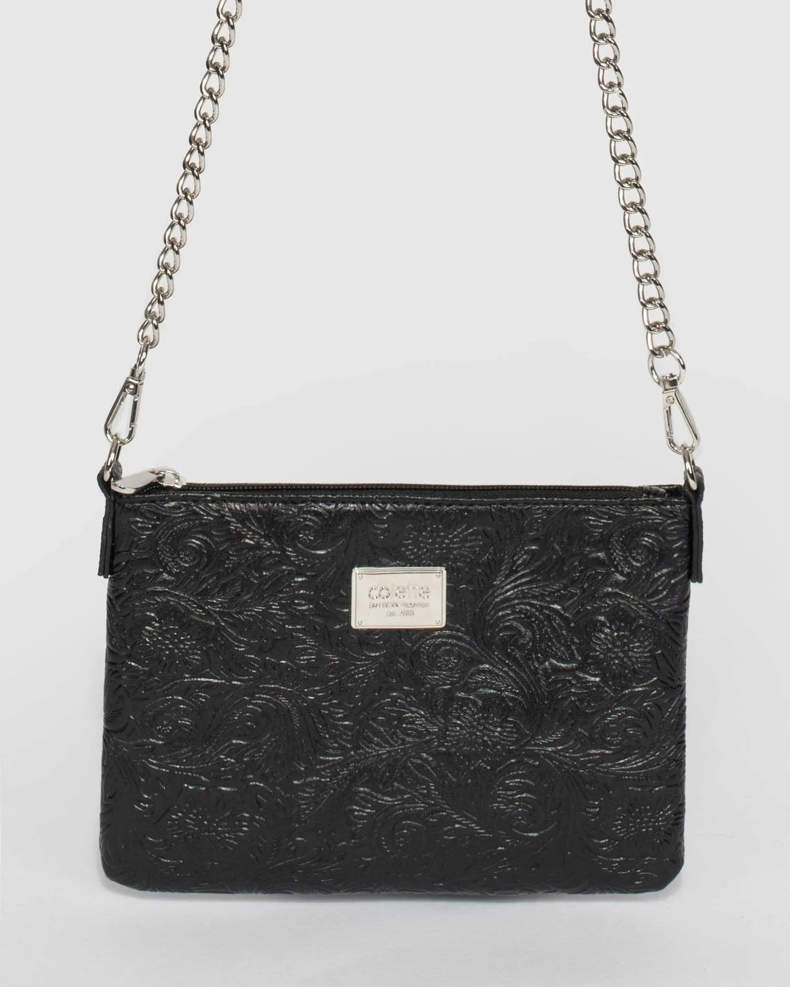 Black Peta Chain Crossbody Bag