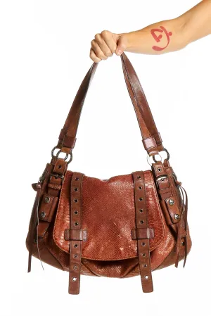 Brown Western Style Shoulder Bag