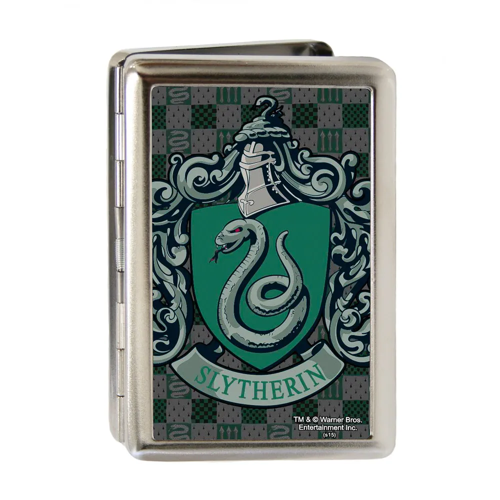 Business Card Holder - LARGE - Harry Potter SLYTHERIN Crest FCG Green Gray