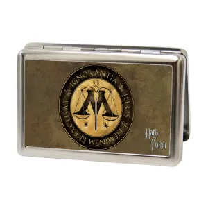 Business Card Holder - LARGE - Harry Potter Wizengamot Logo IGNORANTIA JURIS NEMINEM EXCUSAT FCG Browns