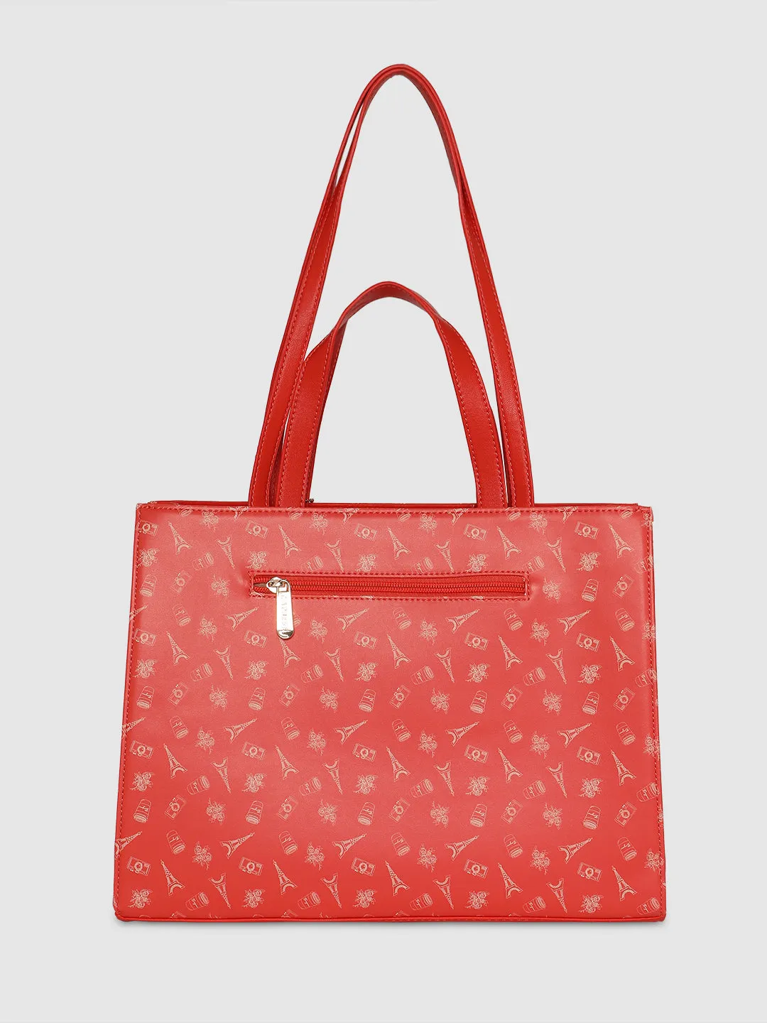 Caprese Emily In Paris Printed Tote Handbag Red