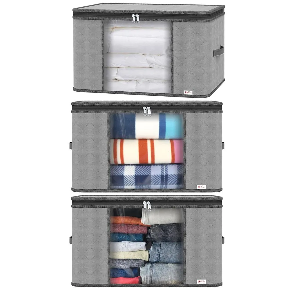 Clothes Storage Bags - 3pcs Large Capacity, Moisture-Proof