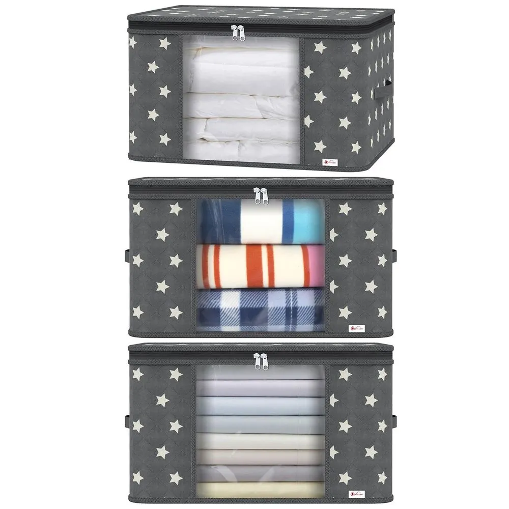 Clothes Storage Bags - 3pcs Large Capacity, Moisture-Proof