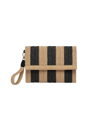 Coco Clutch Natural Black Stripe