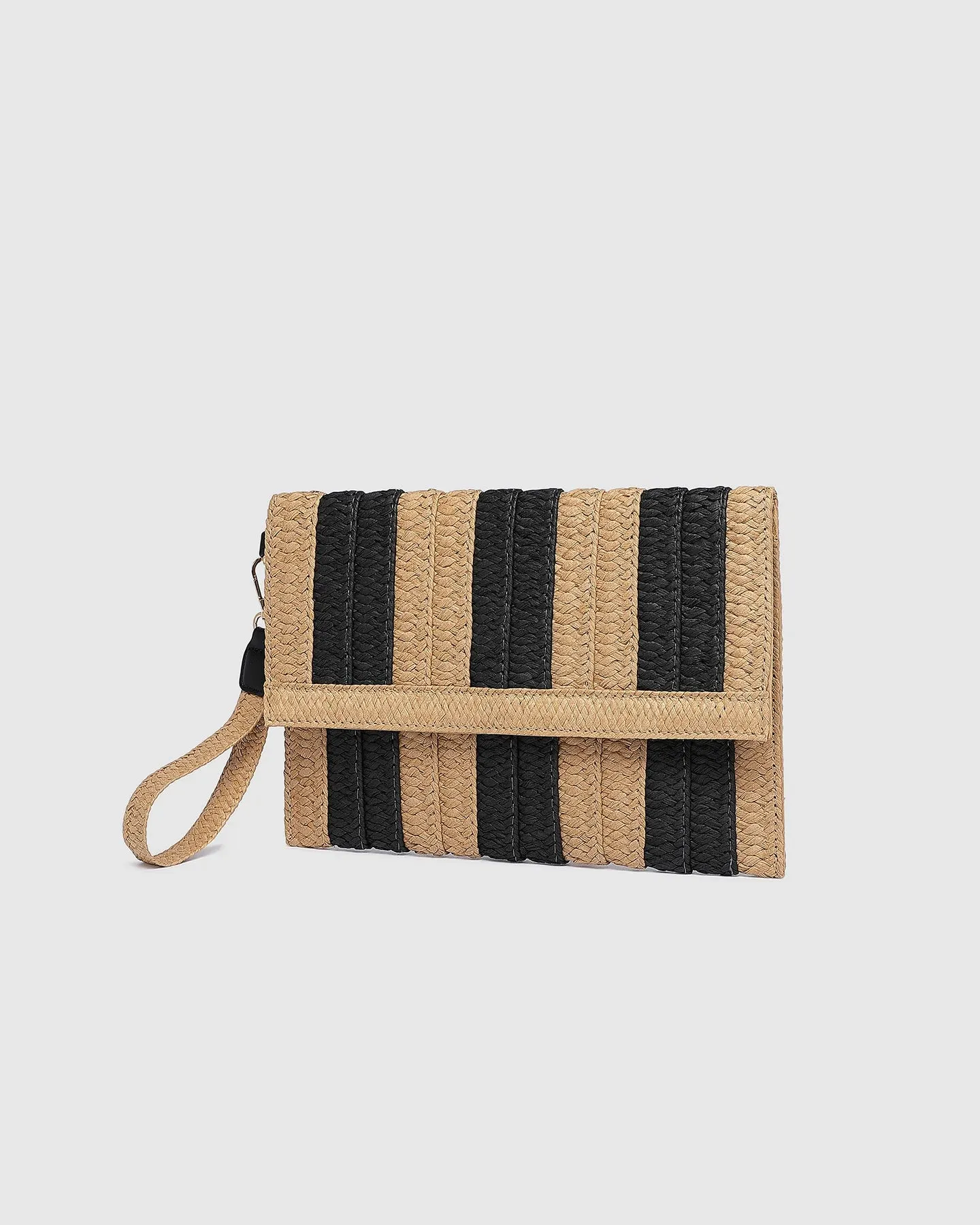 Coco Clutch Natural Black Stripe