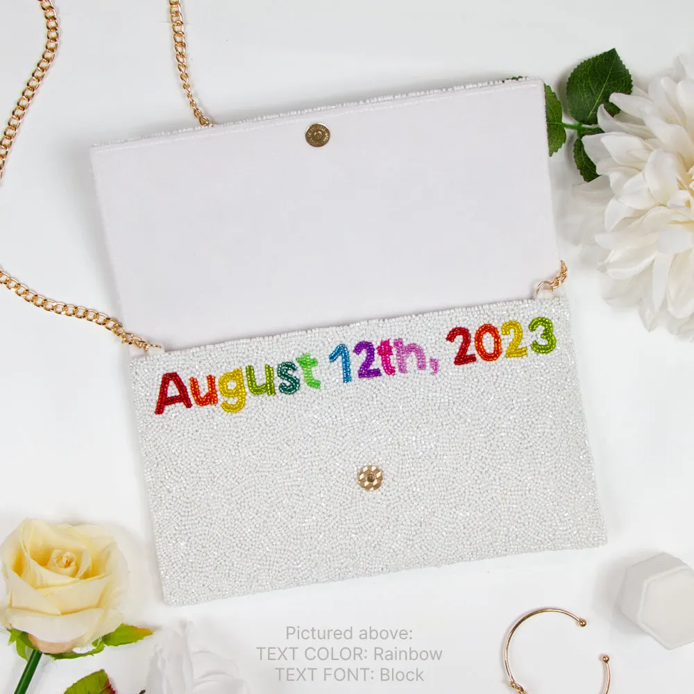 Custom Mrs Last Name Rainbow Clutch Bag Gift (LHFC)