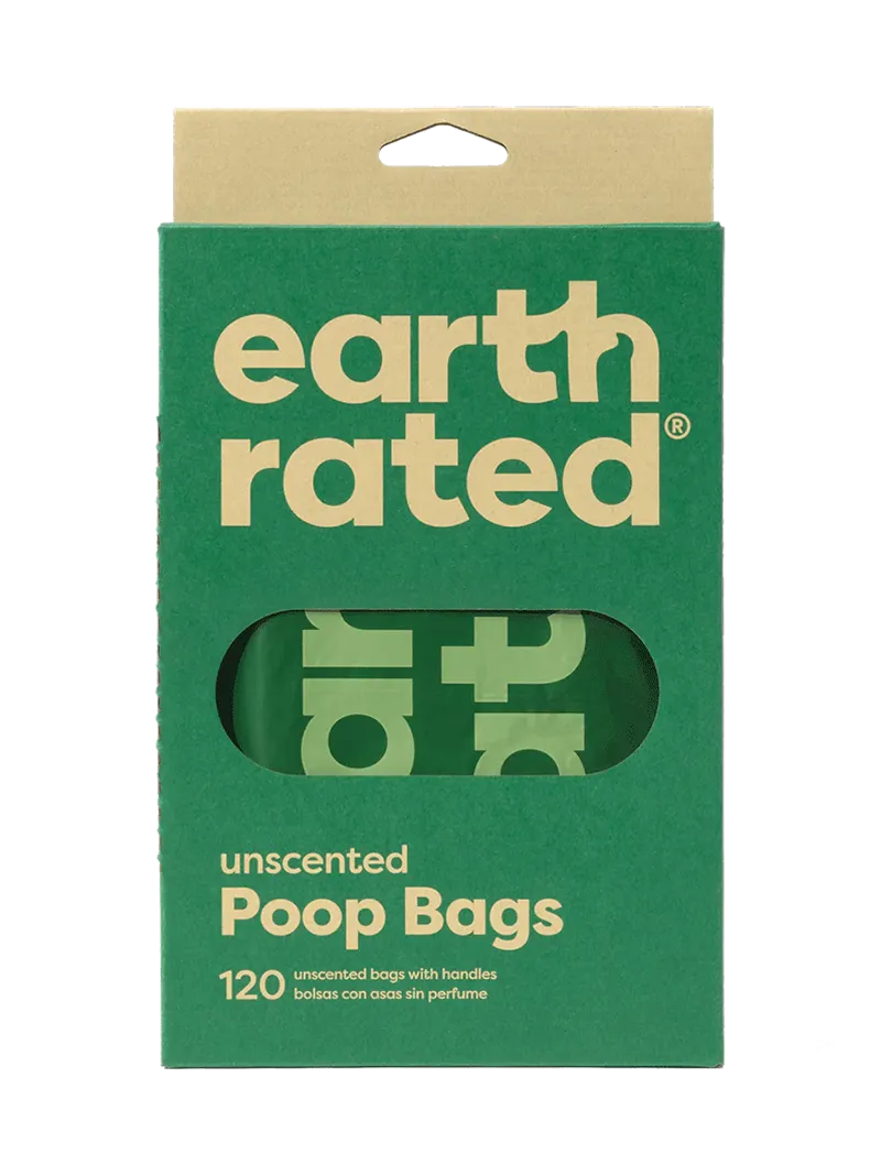 Earth Rated Easy-Tie Handle Poop Bags - Unscented 120 Bags