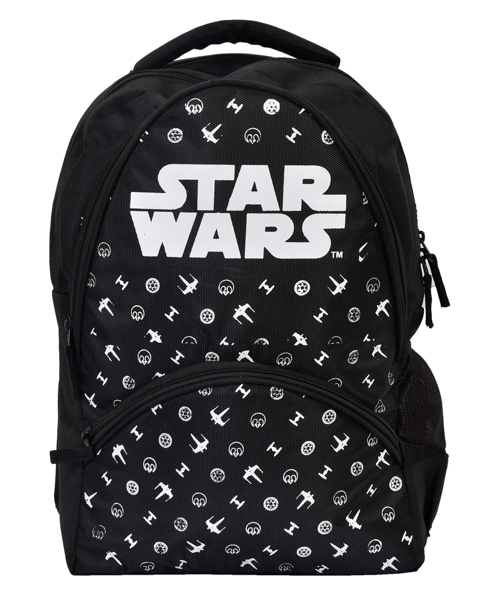 Fun Homes Star Wars Print 17 inch Polyster Waterproof Office Bag,School Bag,College Bag,Unisex Travel Backpack,Black