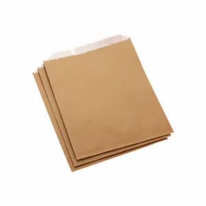 Greaseproof Chicken Kraft Brown Duplex Paper Lined Bag Quarter Size-1/4 140x220mm 100pack