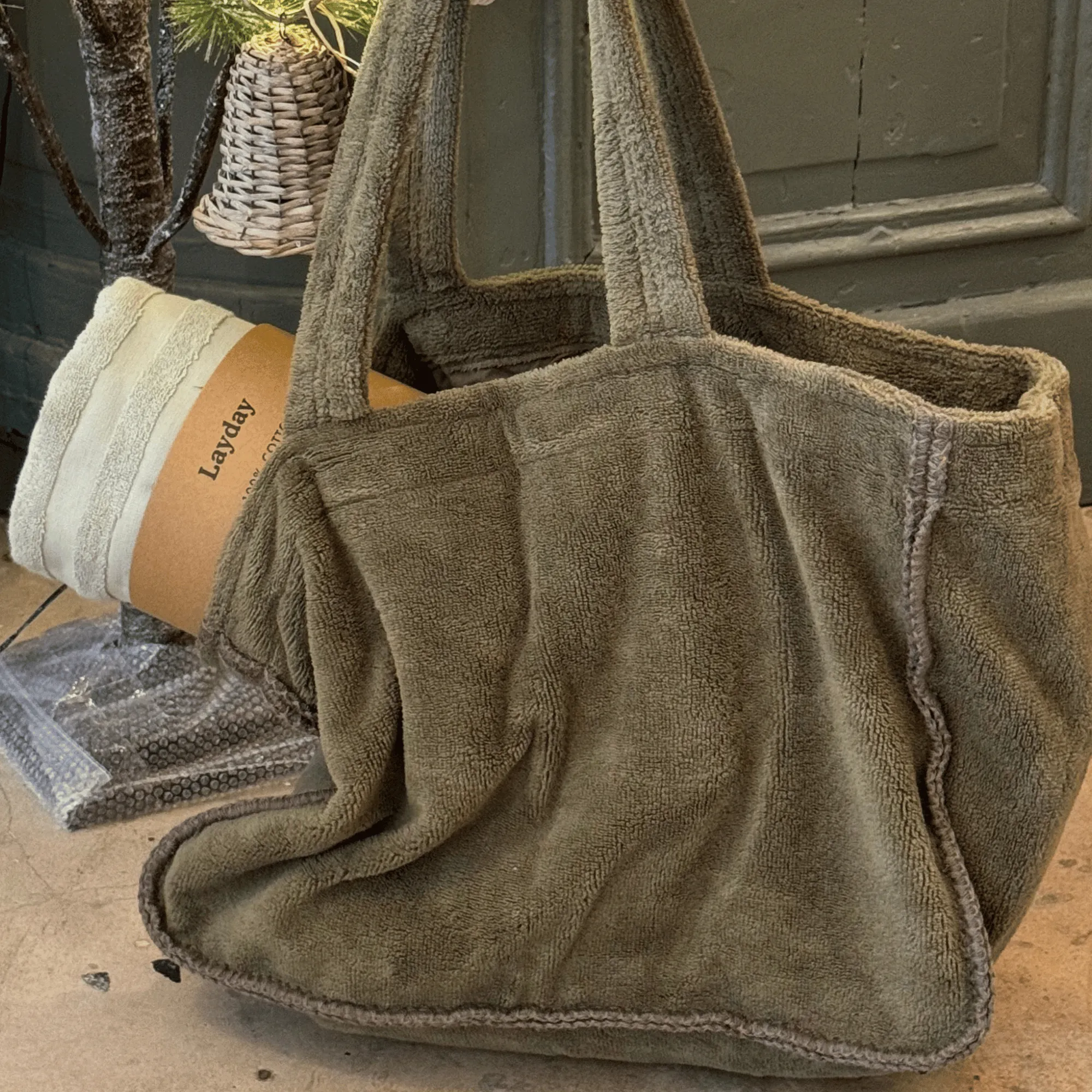 Green Terry Carry-All Tote Bag