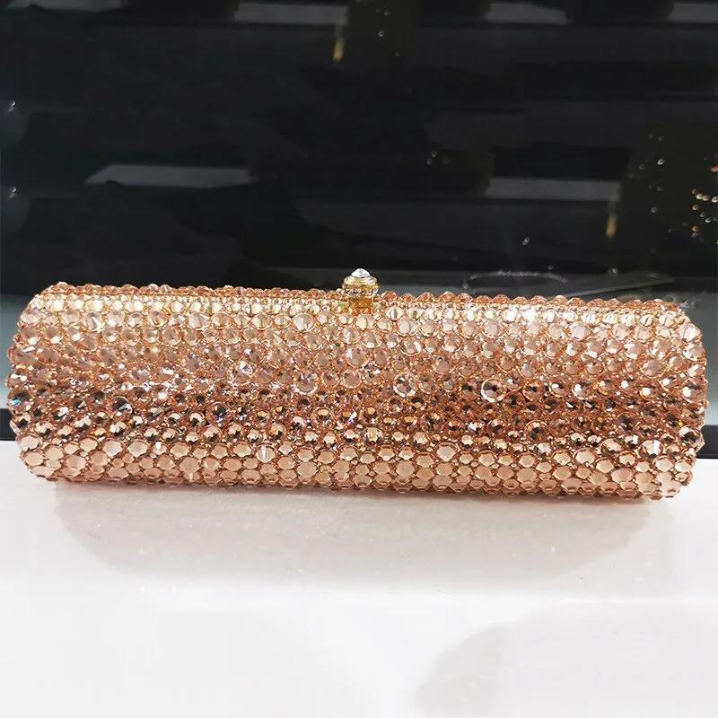 High Quality Red Rhinestone Wedding Bag Long Small Size 20 ColorsClutch Purse Diamond Evening Bags Clutches Women Party Handbags