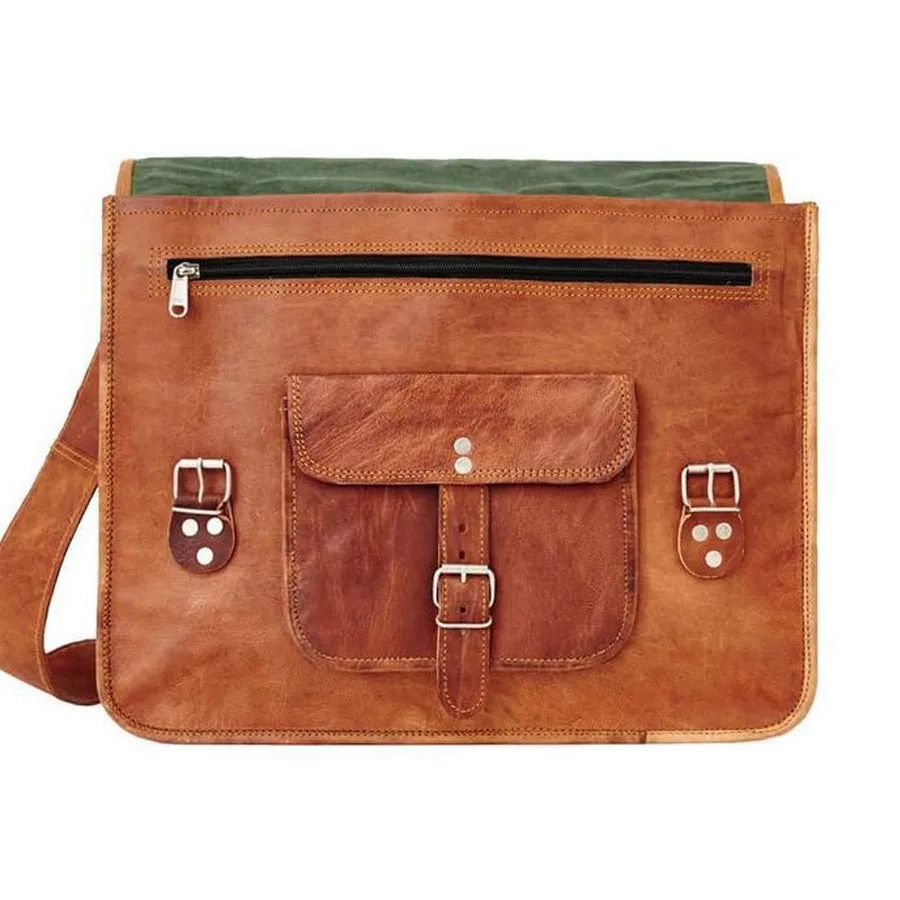 Large Men's Classic Leather Satchel