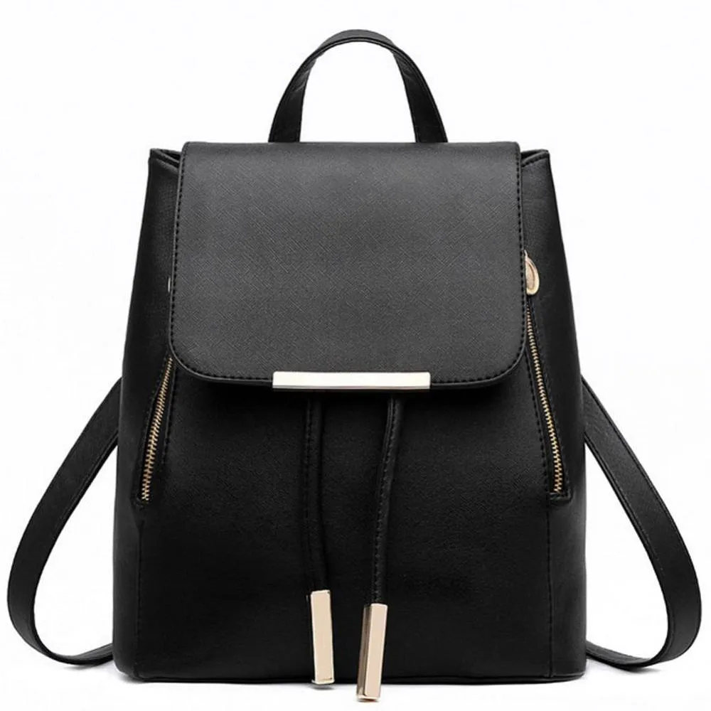 Leather Teenager School Backpack