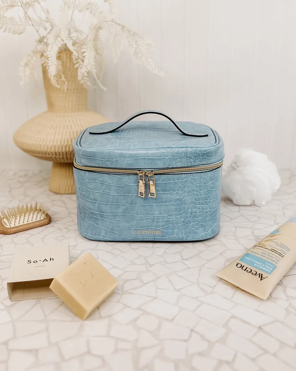 Madrid Beauty Case Croc Chambray