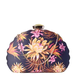 Magnificent Lotus Printed Clutch