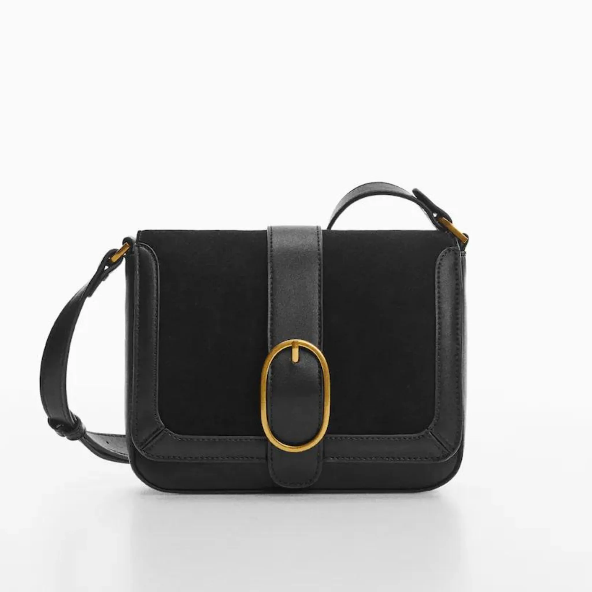 Mango Buckle Cross-Body Bag