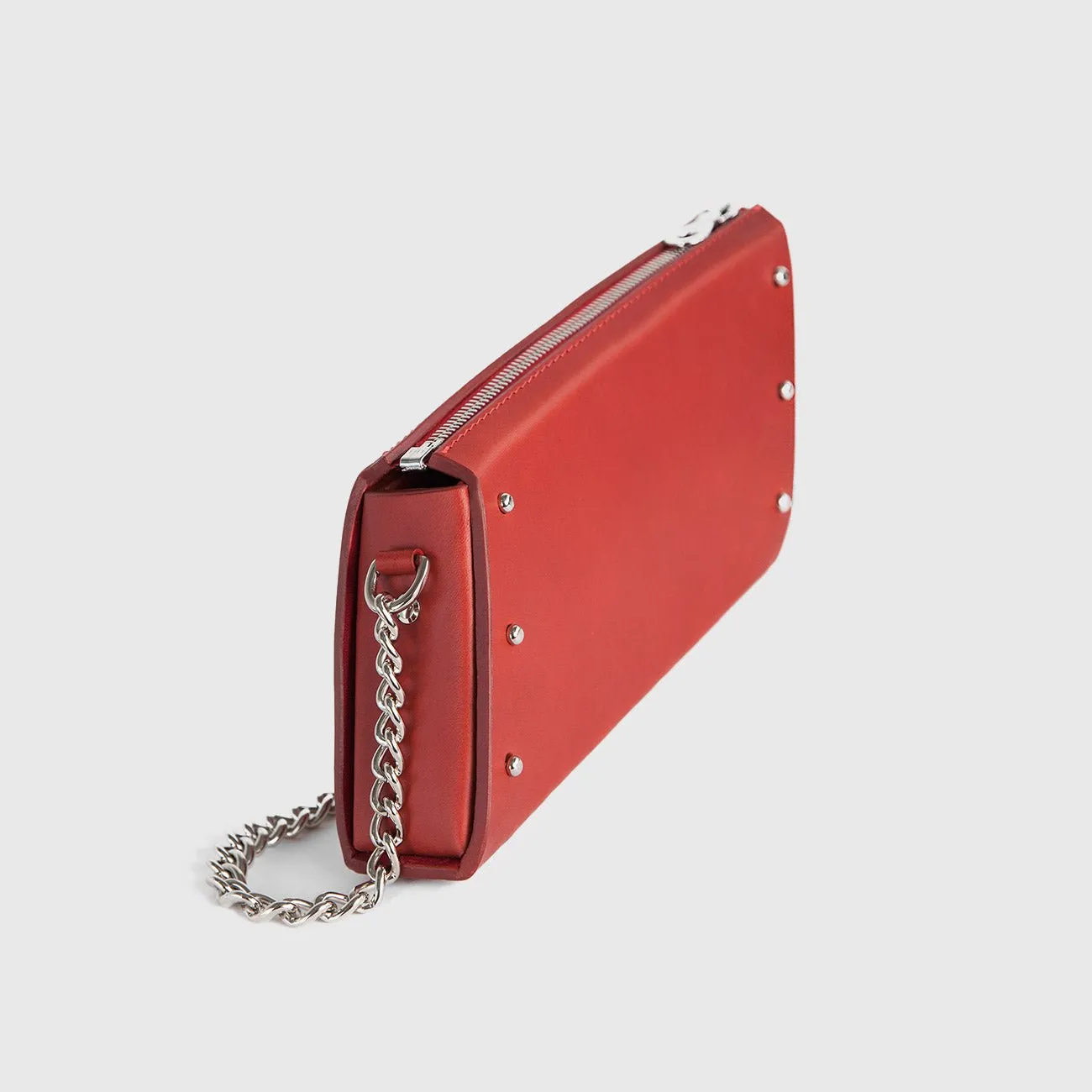 MINI PARALLELOGRAM CLUTCH RED