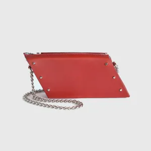 MINI PARALLELOGRAM CLUTCH RED