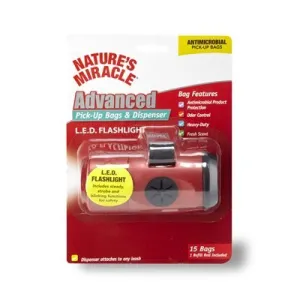 Nature's Miracle Flashlight Waste Bag Dispenser with 1 Roll of Bags