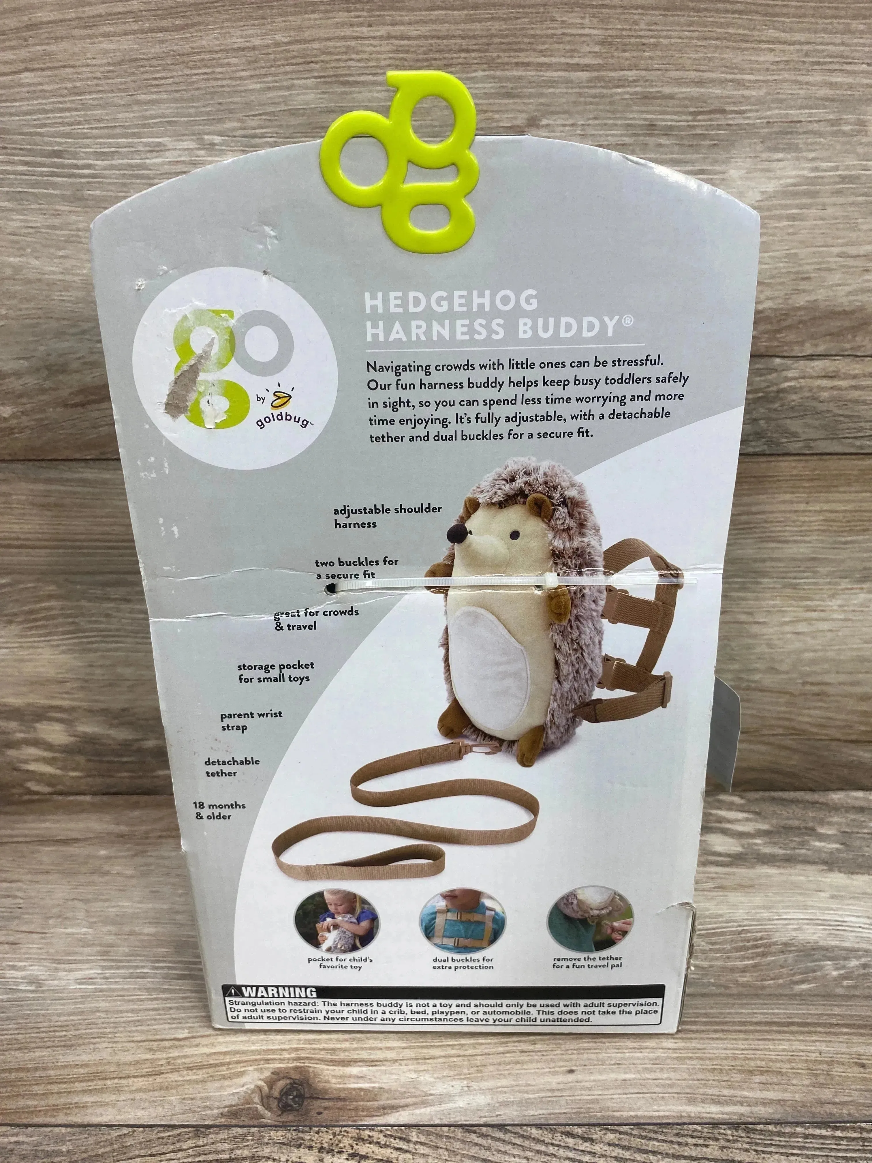 NEW Go By Goldbug Hedgehog Harness Buddy