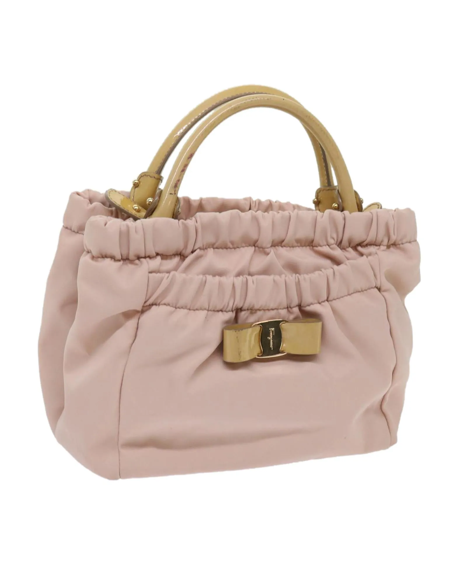 Nylon Pink Hand Bag by Salvatore Ferragamo