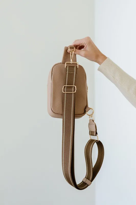 Pebbled Vegan Leather Phone Case Crossbody Belt Bag