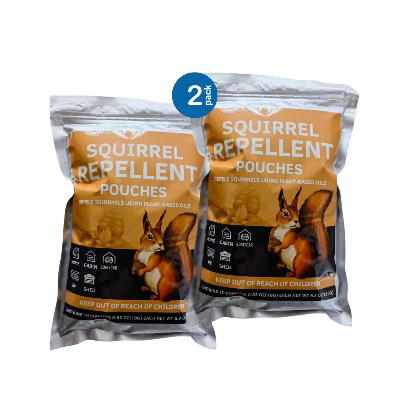 Peppermint Squirrel Pouches - Natural Squirrel Repellent