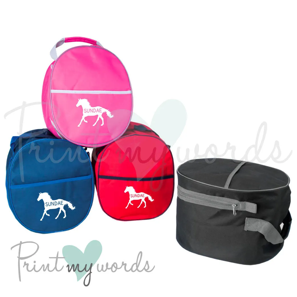 Personalised Equestrian Hat Bag - Thoroughbred Design