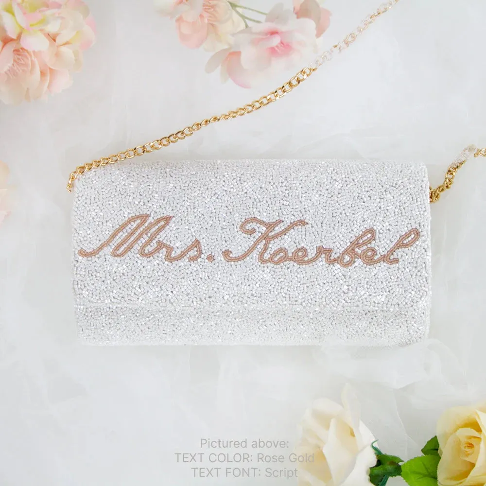 Personalized Beaded Clutch Purse with Photo (FOG)