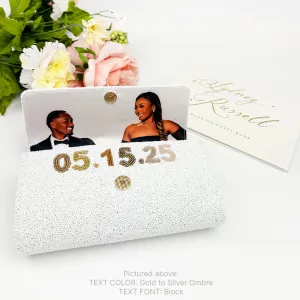 Personalized Beaded Clutch Purse with Photo (FOG)