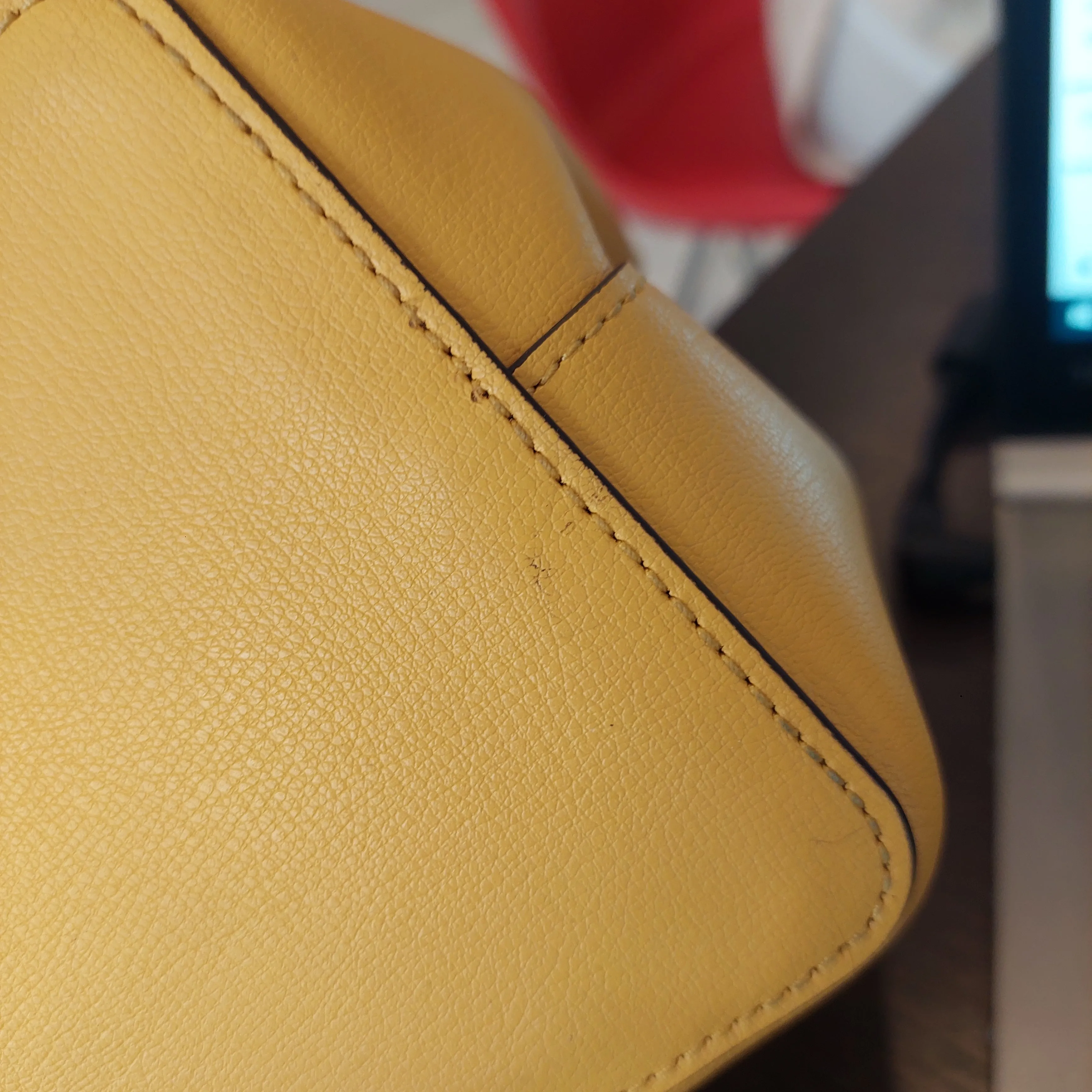 Pre-Loved Treasures - Kate Spade Yellow Harper Triple Compartment Leather Tote