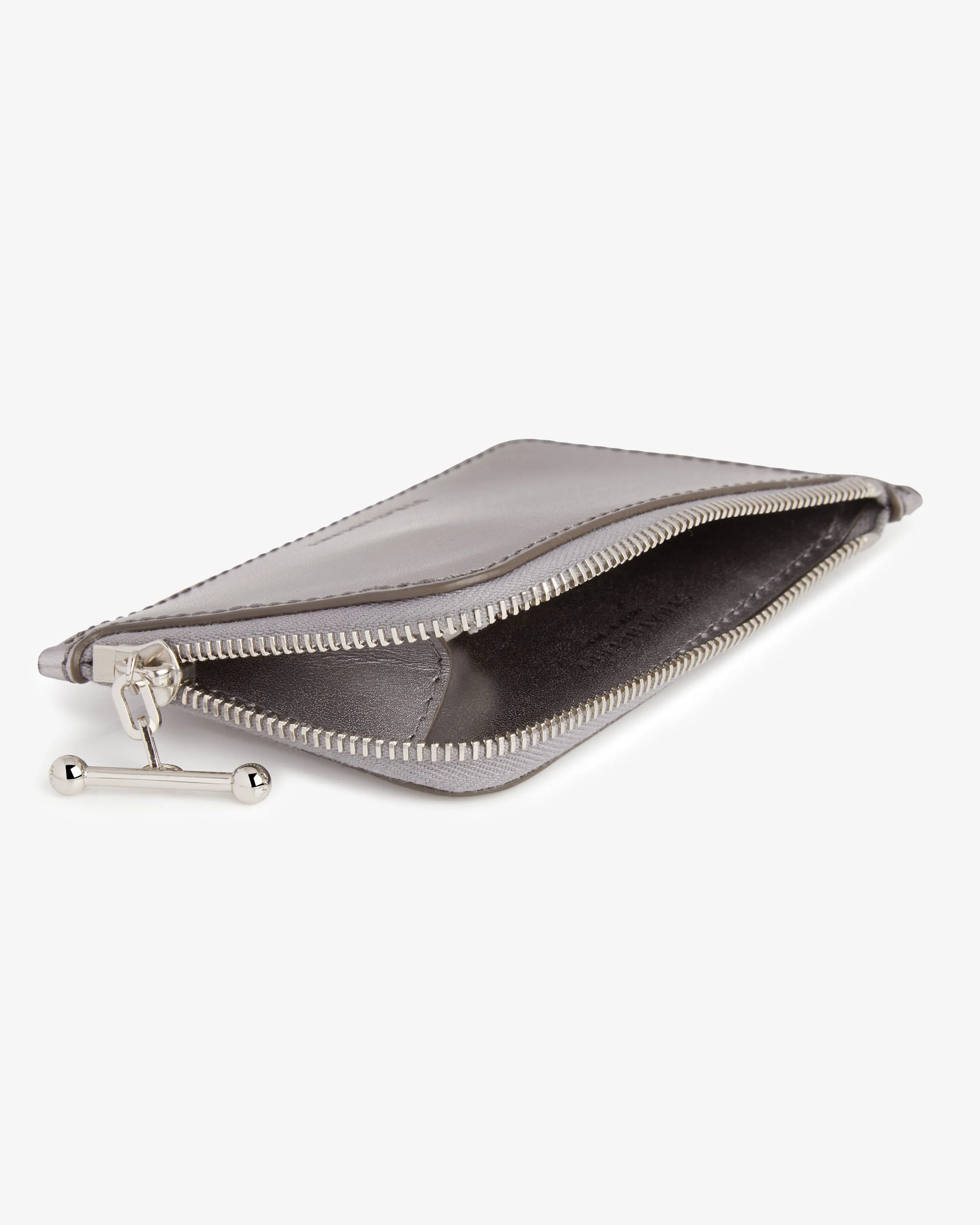 Princes Street Zip Purse - Metallic Silver