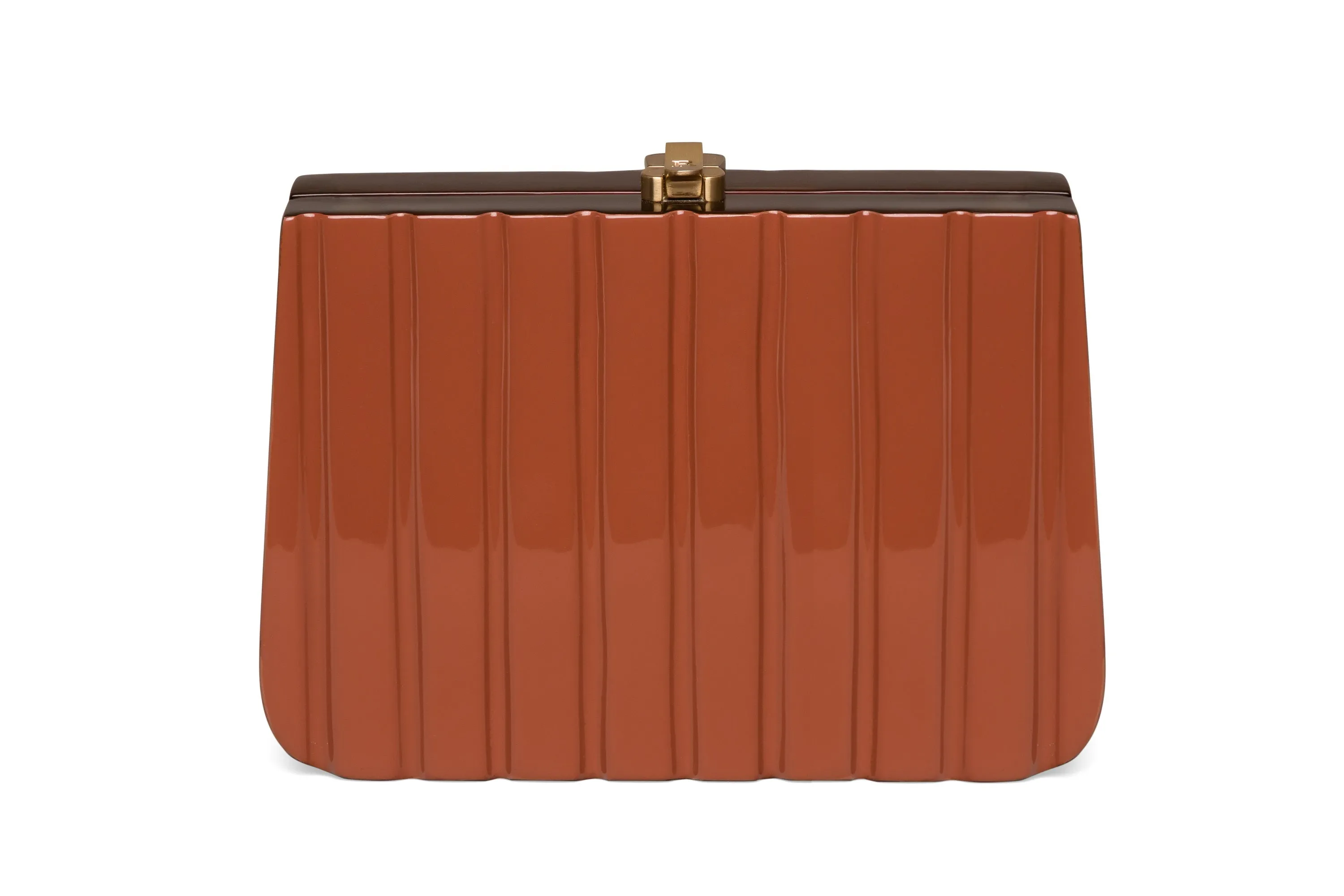 Ribbon Clutch Nutshell Brown