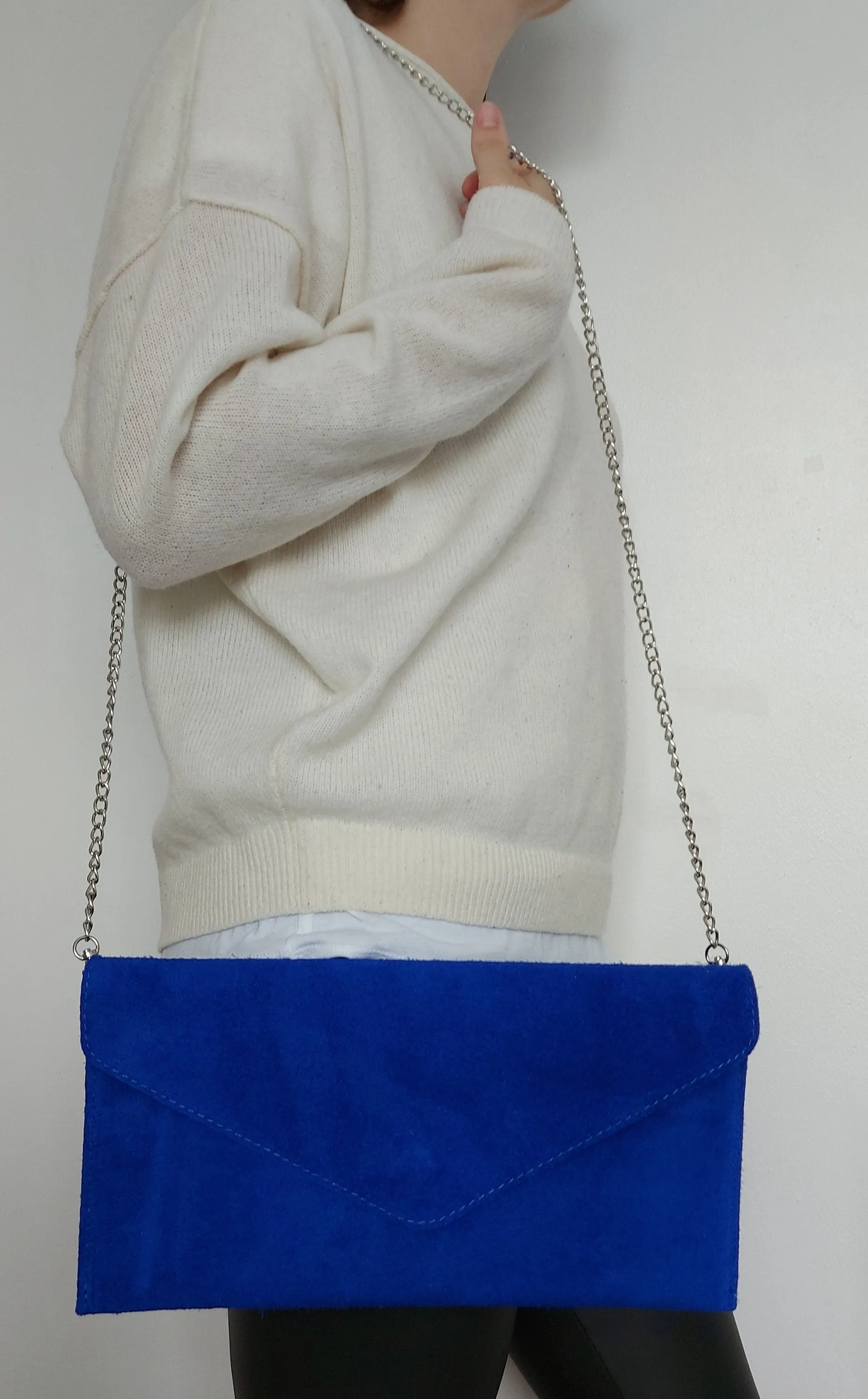 Royal Blue Envelope Clutch Bag