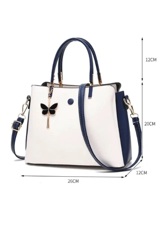 Shoulder Bag with Butterfly Keychain and Removable strap